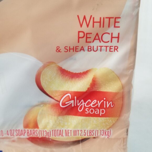 Dial 10 Glycerin Bars White Peach & Shea Butter NutriSkin Brand New - Picture 2 of 14